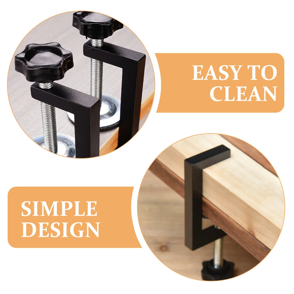 

2pcs Rattan Furniture Clamps Wicker Chair Fasteners Black Patio Outdoor Sofa Sectional Clamps Sturdy Easy Install Prevent Moving