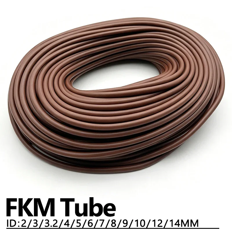 FKM Tube ID 2mm~14mm High-Temperature Oil-Resistant Anti-Aging For Automotive Industry Chemical Industry Mechanical Equipment
