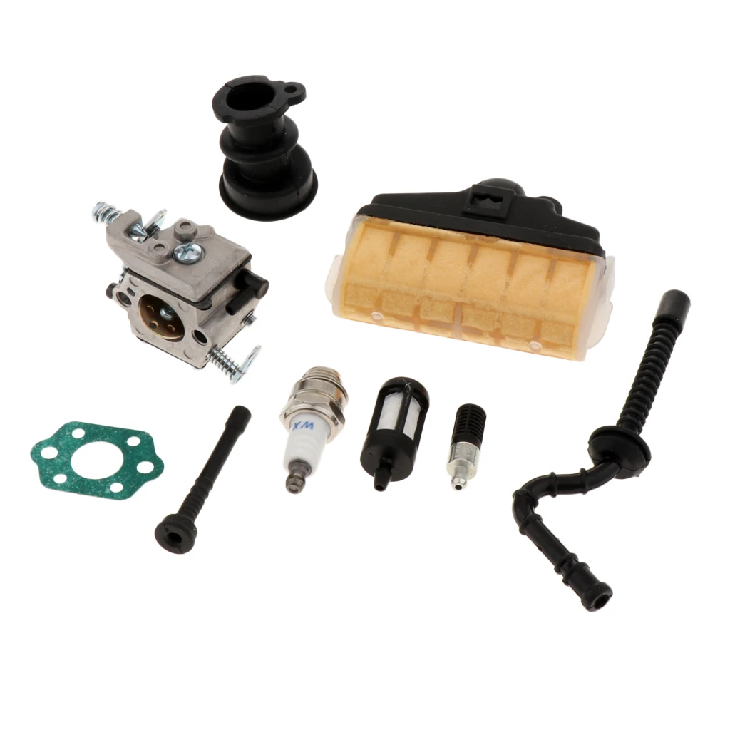 بالمنشار استبدال فلتر الهواء جزازة العشب المعدنية جزء خط الوقود طوقا مجموعة ل MS250 MS230 #5