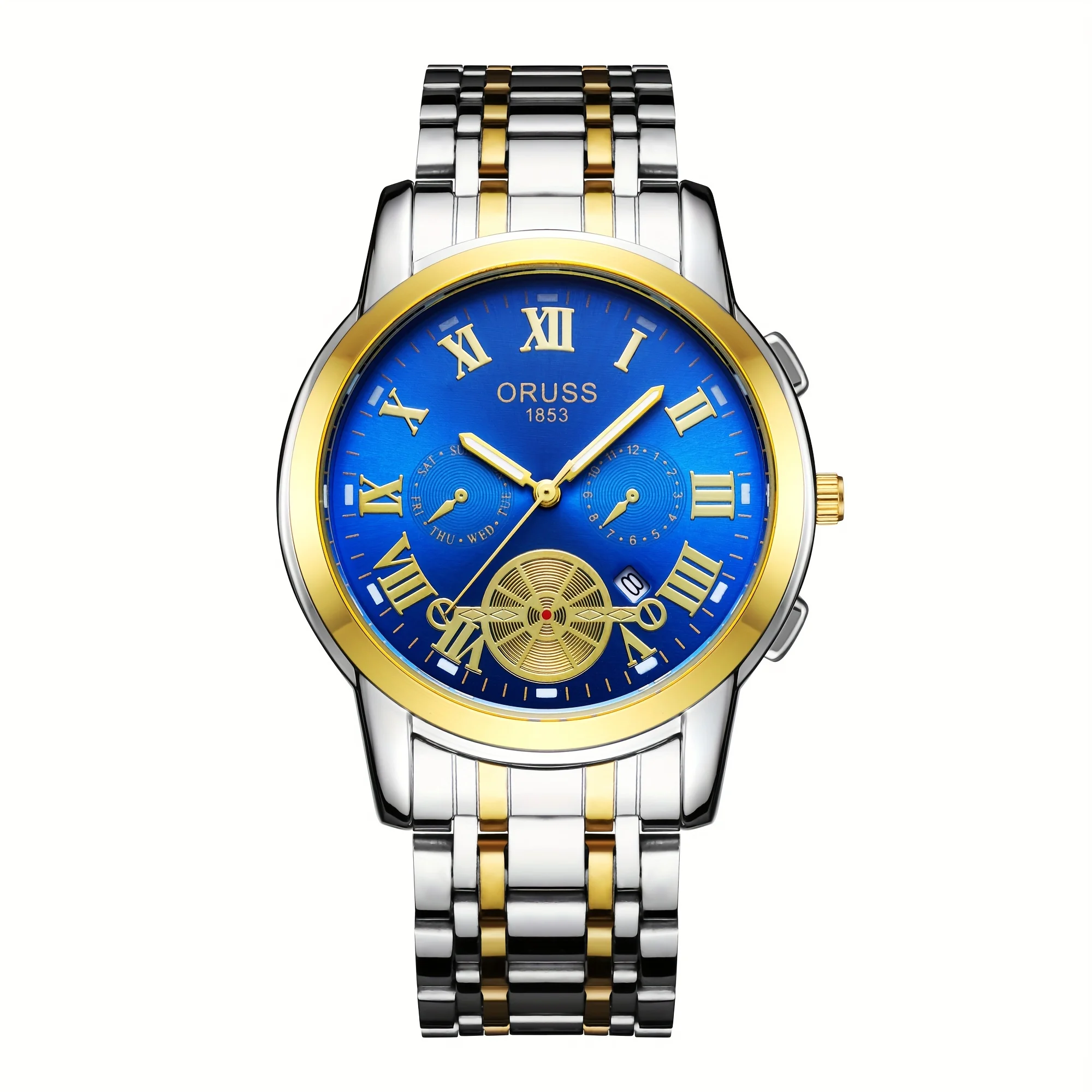 男性用の耐久性のある大型時計、カレンダートレンド、美しいビジネスファッション