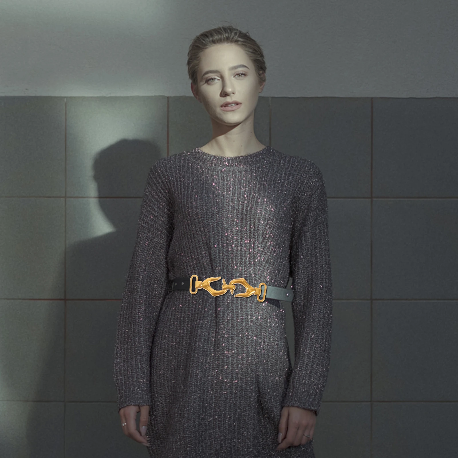 مشبك معدني لحزام الخصر خفيف الوزن معطف سترة كيب سترة واقية سترة إغلاق قفل الخياطة الحرفية