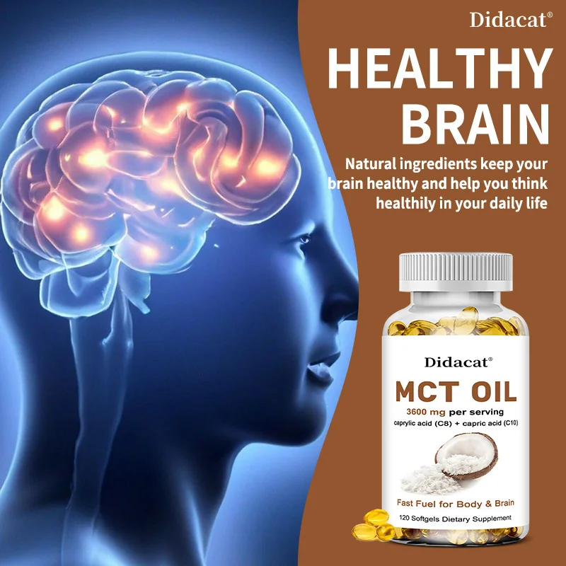 MCT Oil Capsules Focus, fat burning, weight management, provide energy to the brain, keep you focused all day