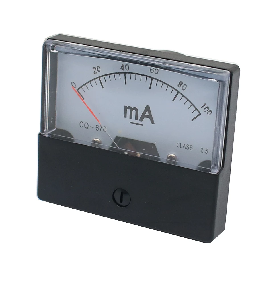 DH-670 Analog Milliammeter Panel Meter DC1mA2m3AmA5mA10mA20mA30mA50mA100mA200mA300mA500mA1000mA