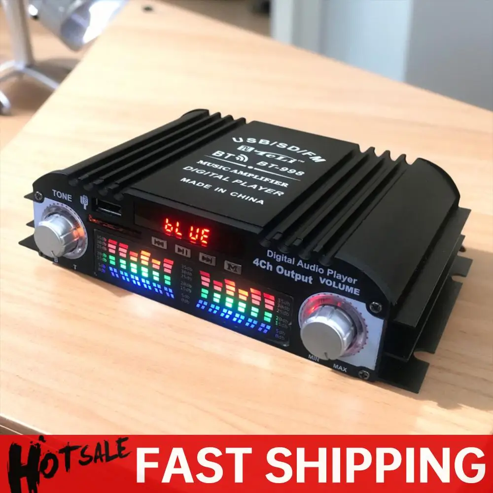 1600 واط الذروة الطاقة الرقمية 4 قناة مضخم الصوت HiFi مكبر صوت FM USB بلوتوث متوافق صغير HIFI ستيريو رقمي أمبير