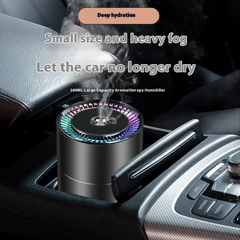 Difusor humidificador para coche pequeño, 260ml, humidificación de aire, luz Led, máquina de aromaterapia, hogar, dormitorio, pulverizador grande