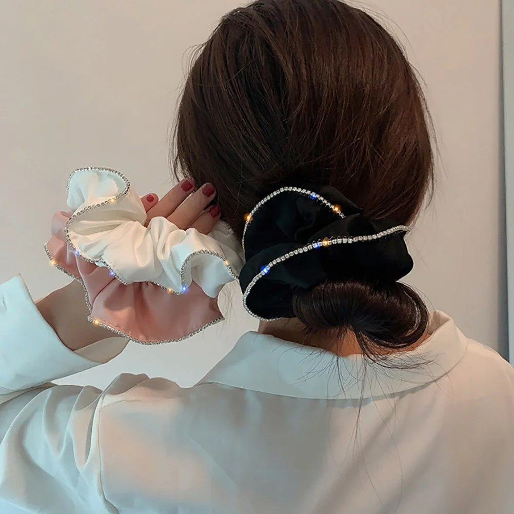 

1Pcs Black Hair Rings Elastic Hair Rope Simple Design Ponytail Holder for Women Girls Daily Party Accessories Girl Hairbands