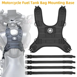 Motorcycle Fuel Tank Bag Base Vest Portable Motorbike Tank Bags Mounting Kit for Universal Off-road Motorcycle Fuel Tank Pack