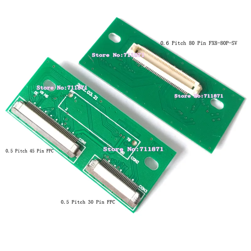 Ttl ffcアダプターコネクタ、2ch、6bit、0.6ピッチ、80ピン、FX8-80P-SV、45p、30ピン、0.5ピッチ、30p、45ピン、ffc 80p、l150x2m