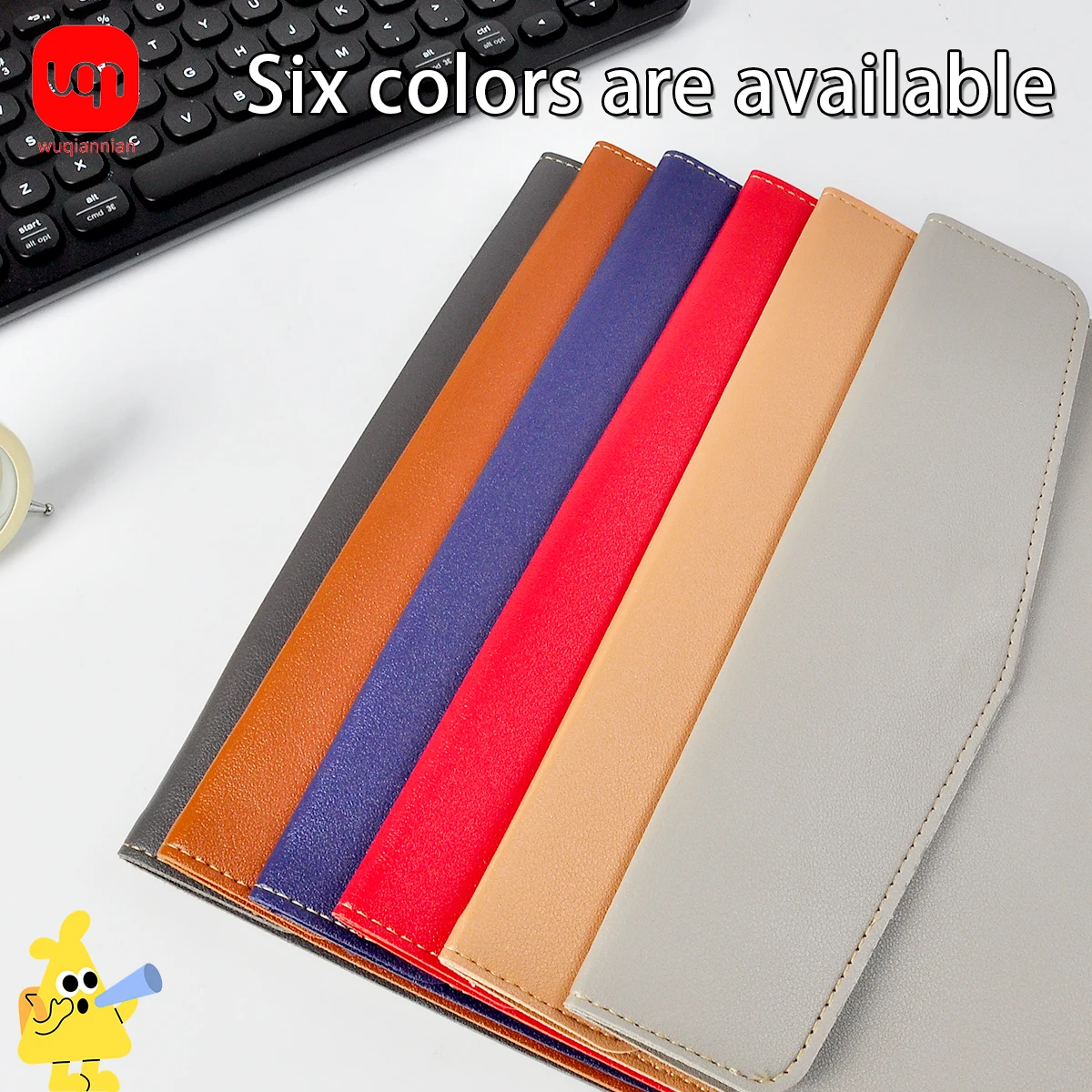 PU Leather A5 Folder Envelope Box with Snap Closure School Office Stationery Supplies