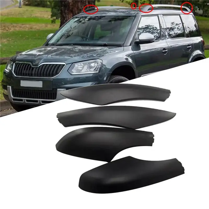 A03Z-8X Car Roof Rack Cover Baggage Slide Rail Protection Lid 5LD860145 5LD860146 5LD860149 For Skoda Yeti 2009-2018