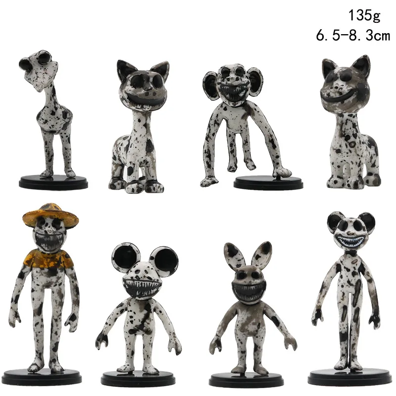 6-8 Stück Zoonomaly Horror-Actionfiguren |   PVC-Schutzfiguren Katze & Koala Monster |   Spiel-Anime Desktop-Deko Sammlerstücke Spielzeug