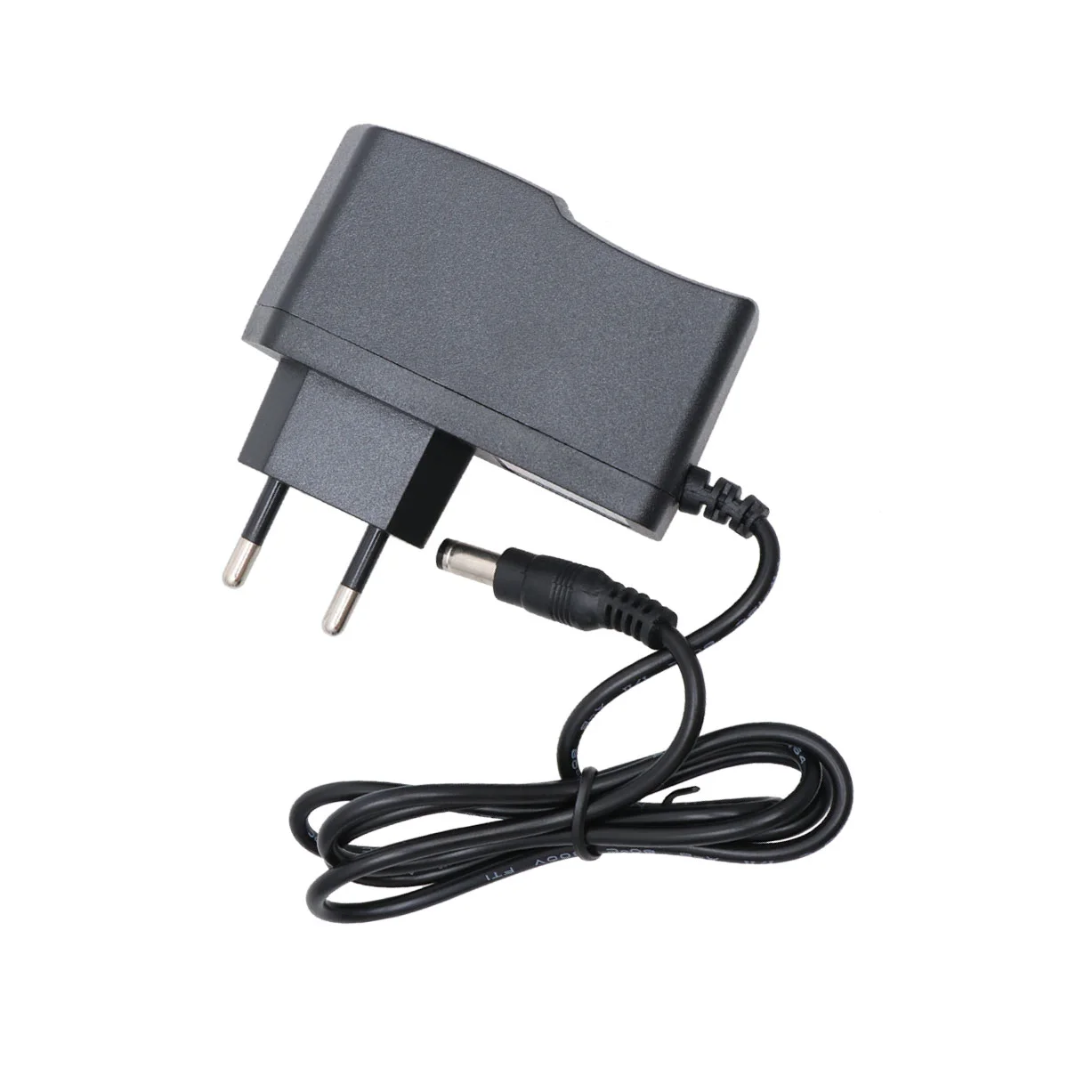 55mm * 21mm enchufe europeo DC 12V 1A AC adaptador de corriente fuente de alimentación de pared para cámara CCTV (negro) adaptador de enchufe de la UE