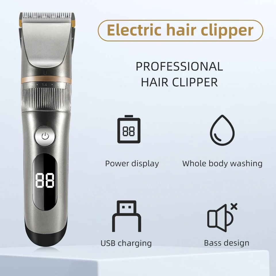 Aparador De Cabelo Elétrico Aparador De Cabelo Para Homens Recarregável Barbeador Elétrico Barba Barber Máquina De Corte De Cabelo Para Homens Corte