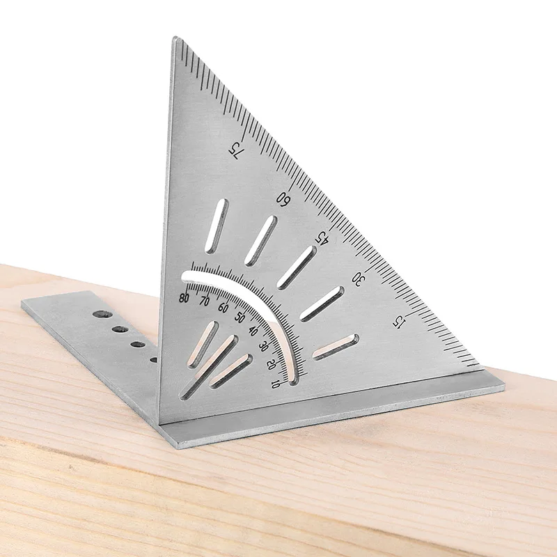 Wholesale Woodworking Scribers Stainless Steel Triangle Ruler 45 ° 90 ° Decoration Design Handmade DIY Drawing