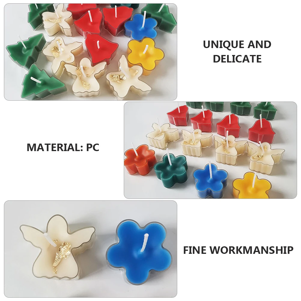 

Wick Set Plastic Molds DIY Accessory Unique Shape Lightweight Compact Design Safe Material Christmas Decorations