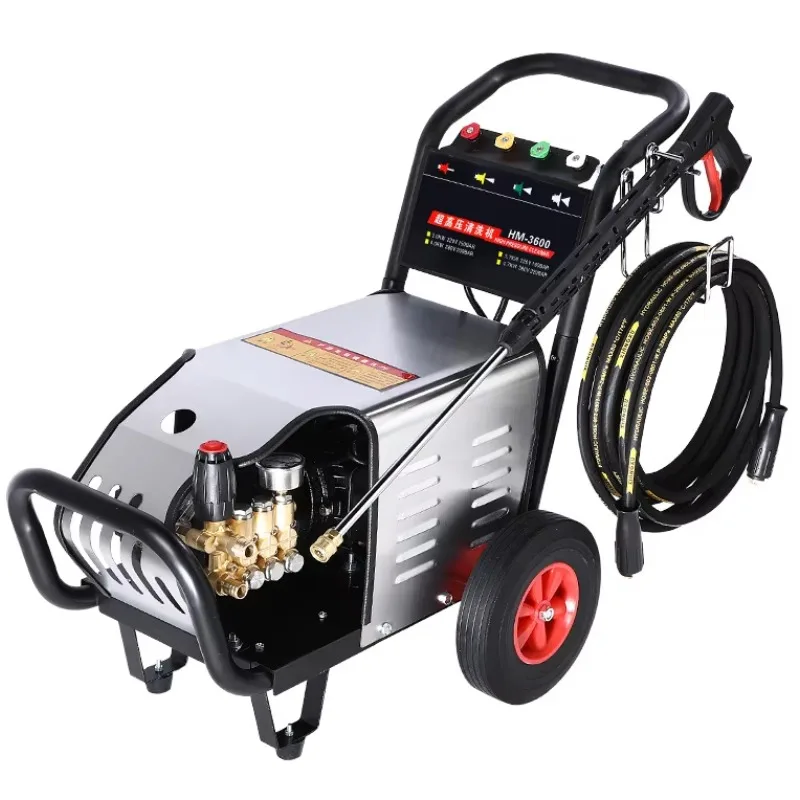 Commercial high-pressure car washer, 220V electric floor dirty cleaning machine, power farm road mud spraying equipment