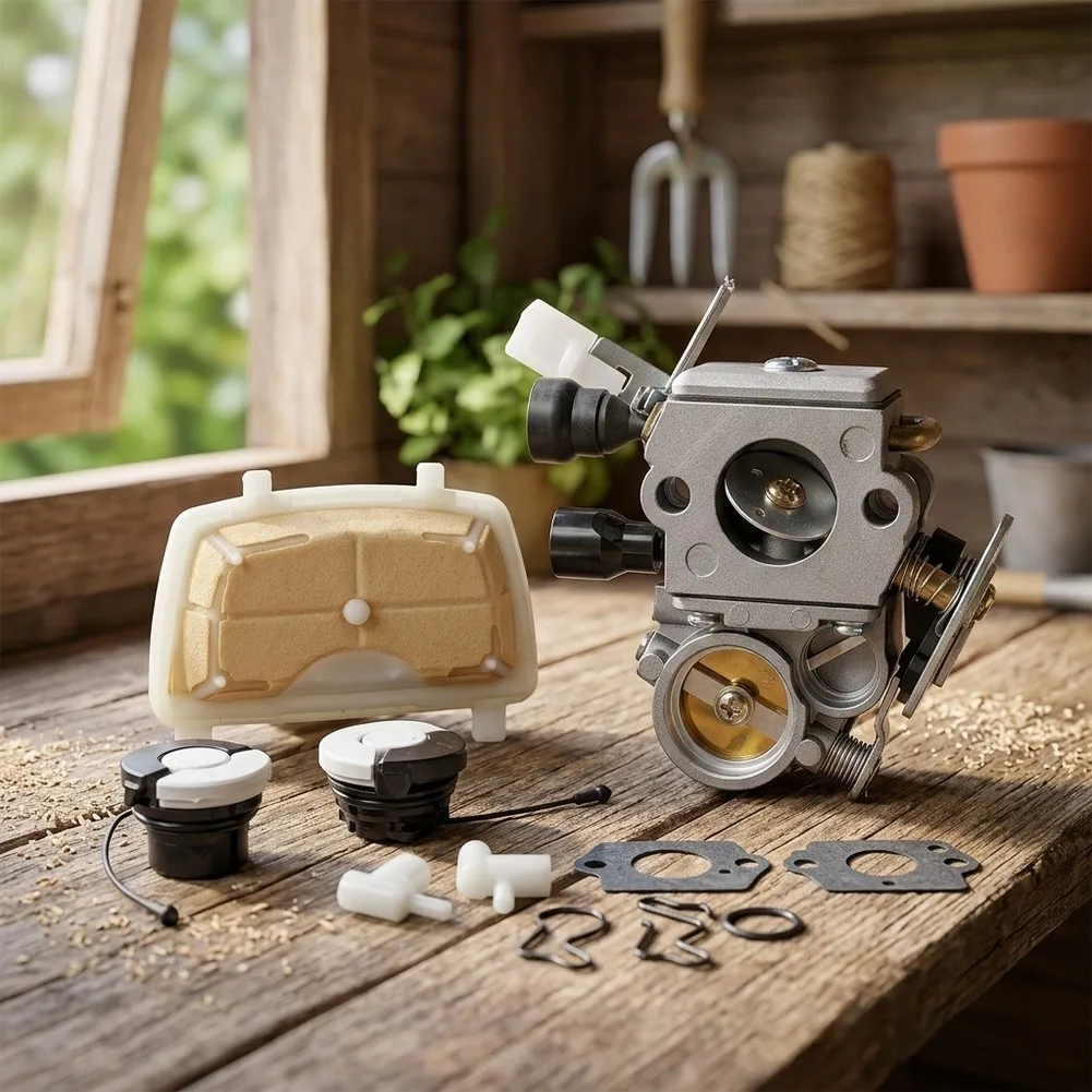 Replacement Carburetor Kit for MS171 MS181 MS211 MS211C Chainsaws Includes Filters and Gaskets for Efficient Performance