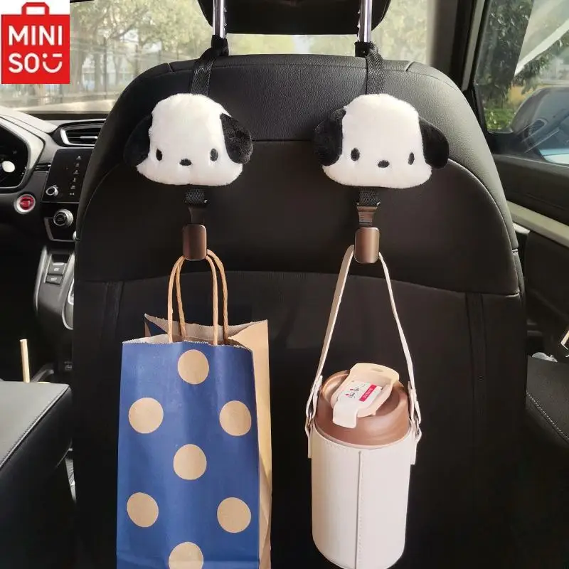 Sanrio My Melody Car Seat Back Plush Hook Car Cartoon Cinnamon Dog Pacha Dog Pudding Dog Multi-function Storage Hook Decoration