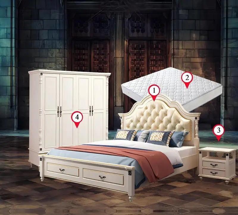 

Индивидуальная современная минималистичная двуспальная кровать в европейском стиле класса люкс из массива дерева, регулируемая, для свадеб и гостиничных спален