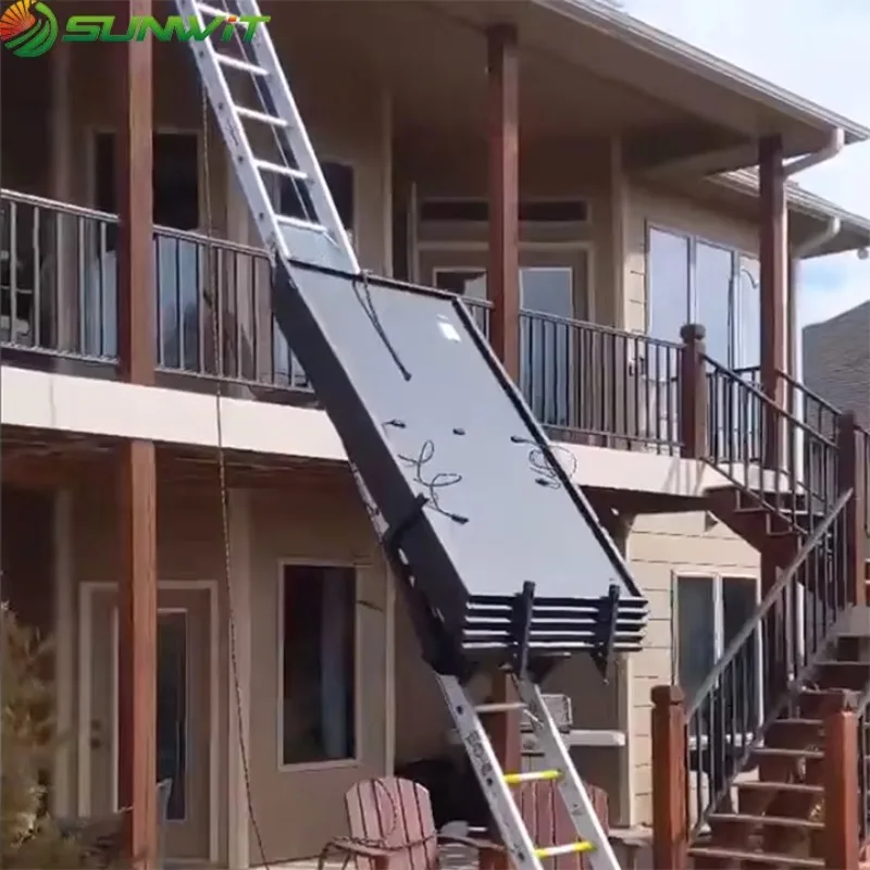 

[Best-Selling] Elevator Building Solar Panel Lifter 300Kg 10 Meter Ladder Folding Ladders Lift Pulley Hoist Assembly