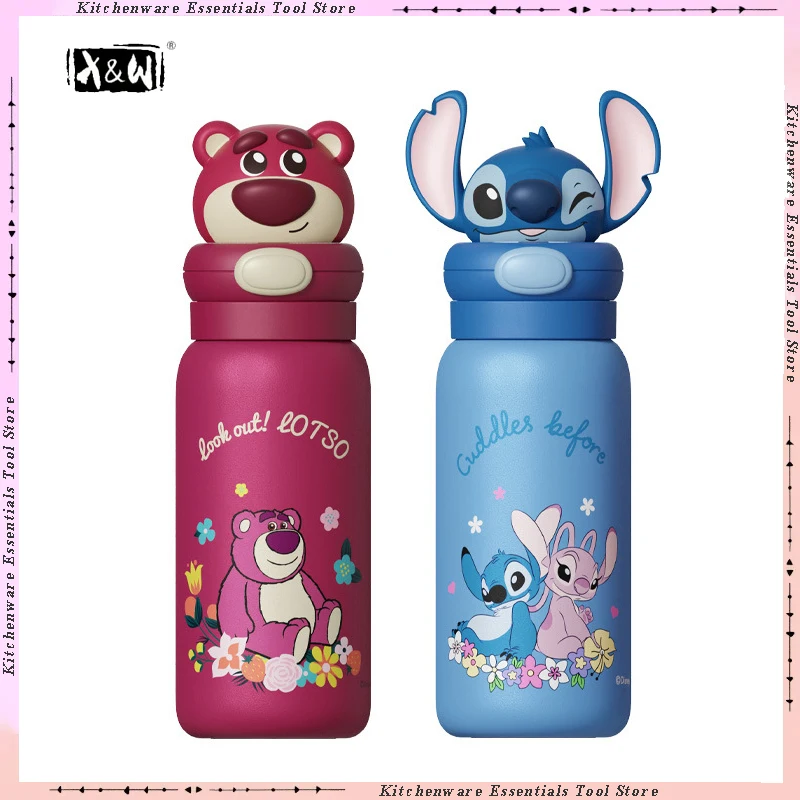 

Термос X&W для воды Disney, из нержавеющей стали 316, с ручкой, 400 мл, герметичный, вакуумный, непротекаемый.
