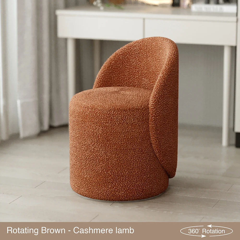 Nordic Luxury Rotary Dressing Stool Makeup Chair Book Chair Coffee Chair Hotel Chair Living Room Reception Chair Simple Stool