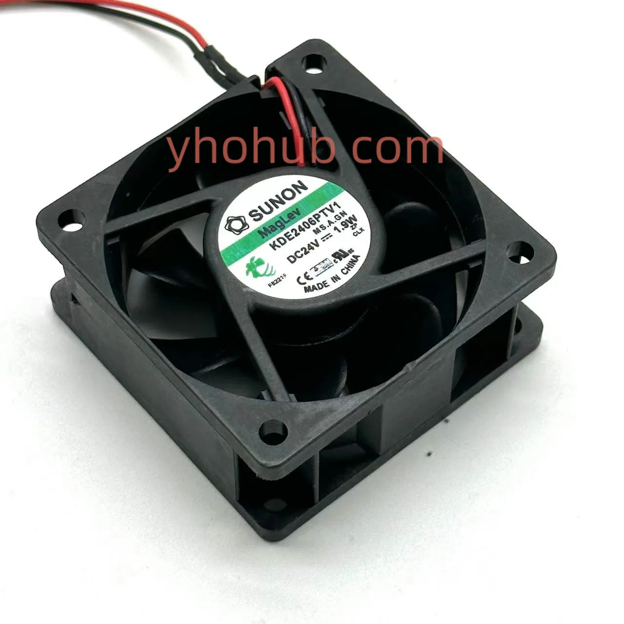 

SUNON KDE2406PTV1 MS.A.GN DC 24V 1.7W 80x80x25mm 2-Wire Server Cooling Fan