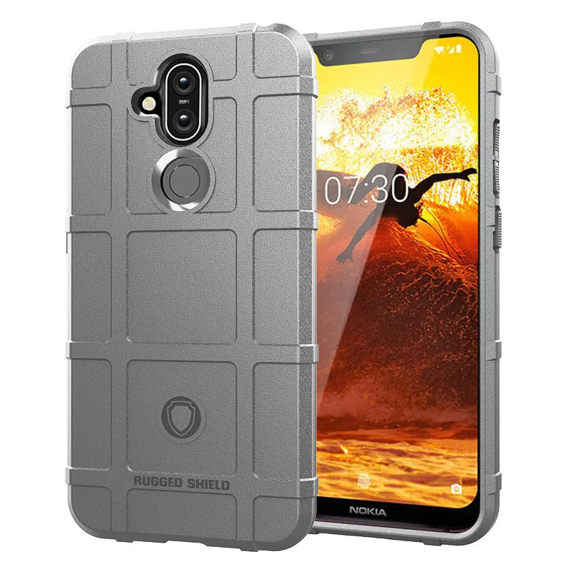 Armor Heavy Phone Case for Nokia 8.1 X7 Shockproof Matte Rubber Cover for nokia x7 Nokia8.1 Soft Silicone Shield Cases