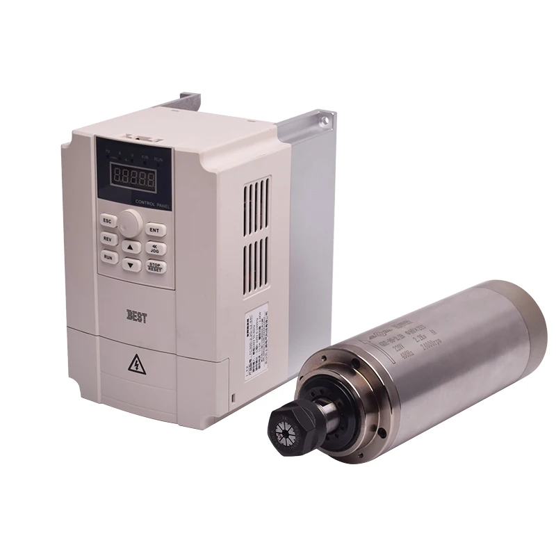 Lihan alta precisão gdz 2.2kw er20 220v/380v kit de motor de eixo refrigerado a água cnc eixos de trabalho em madeira