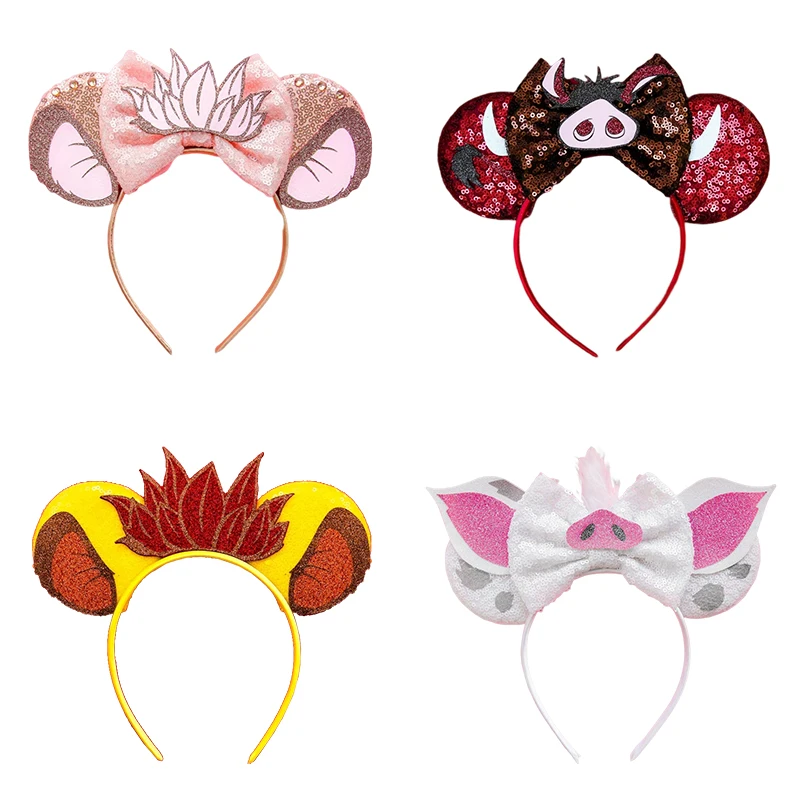 

Disney The Lion King Hair Bands Women Cartoon Head Bands Girls Pumbaa Hair Accessories Party Gifts Cute Simba Ears Headwear Kids