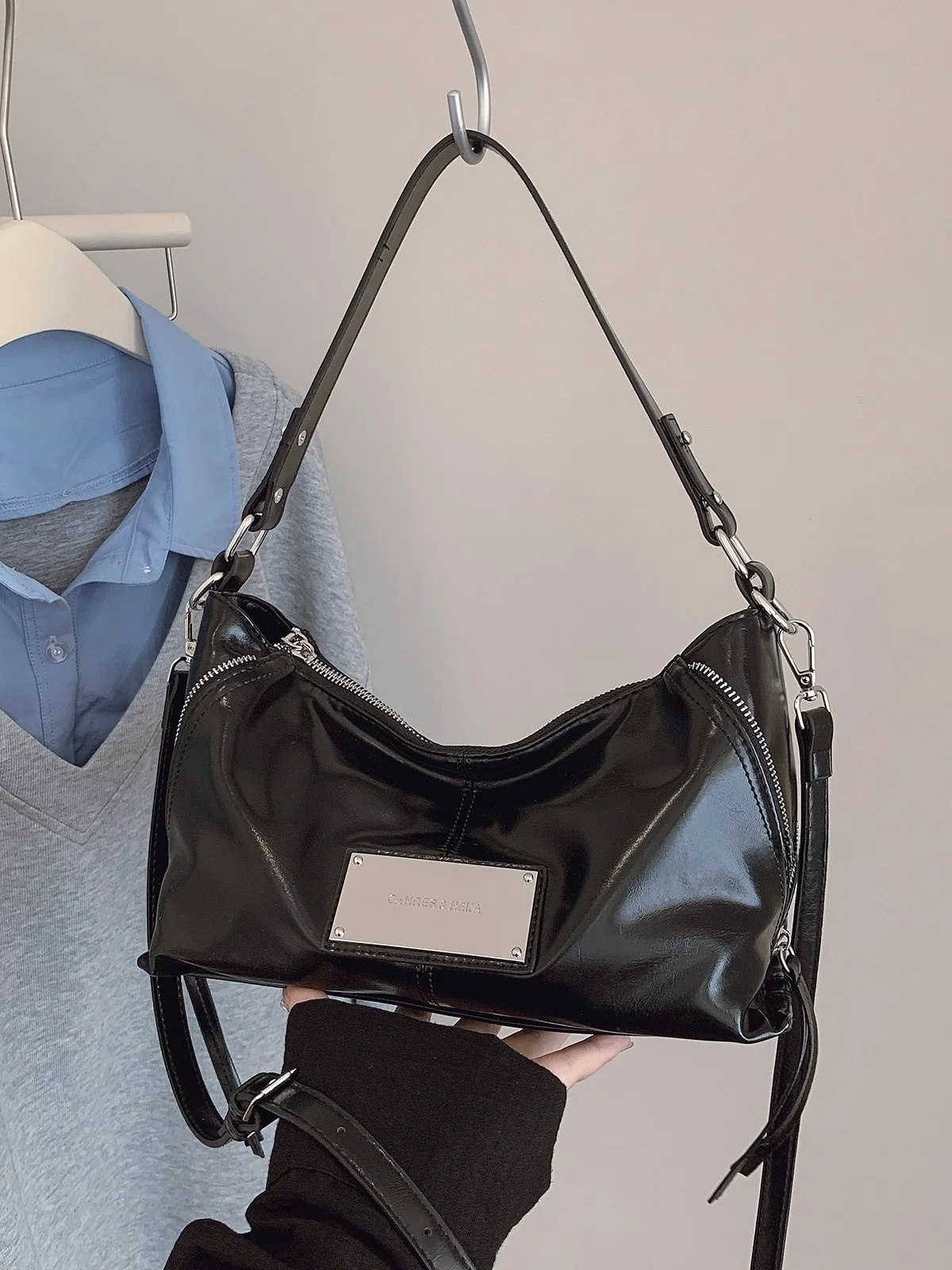 

Модная пригородная женская сумка, новинка 2023 года, дизайн SZ, сумка через плечо под мышками, универсальная сумка на одно плечо, повседневная шикарная сумка