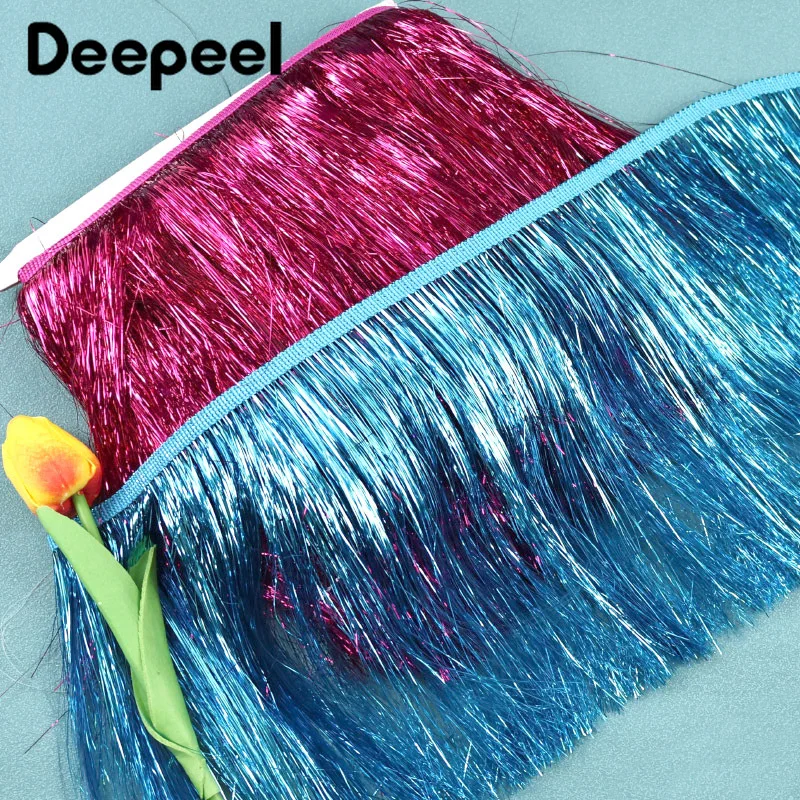 

5Meters 10/15/20cm Shiny Fringe Tassels for Christmas Clothes Lace Trim Latin Dress Decoration Tassel Fringes Sewing Accessories