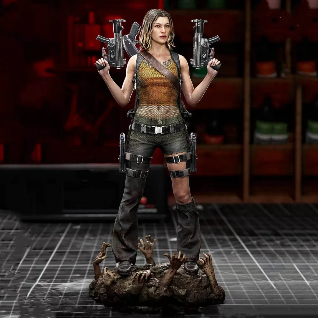 Resin Model Figure, 1/24 Scale Double Gun Alice , GK, Unassembled and Unpainted Kit, 3D DIY Toy