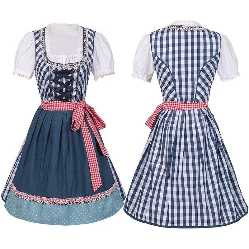 

Women Dress Traditional Bavarian Oktoberfest Costumes German Beer Party Halloween Lady Carnival Festival Adult Bandage Cloth
