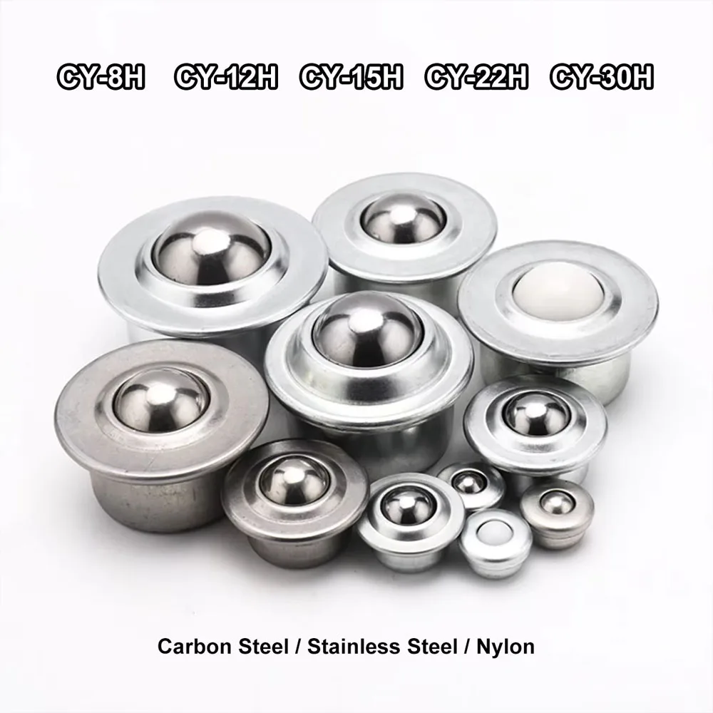 

CY-8/12/15/22/25/30H Universal Ball Roller Bearing Transfer Caster Round Bull Wheel Transmission Furniture System