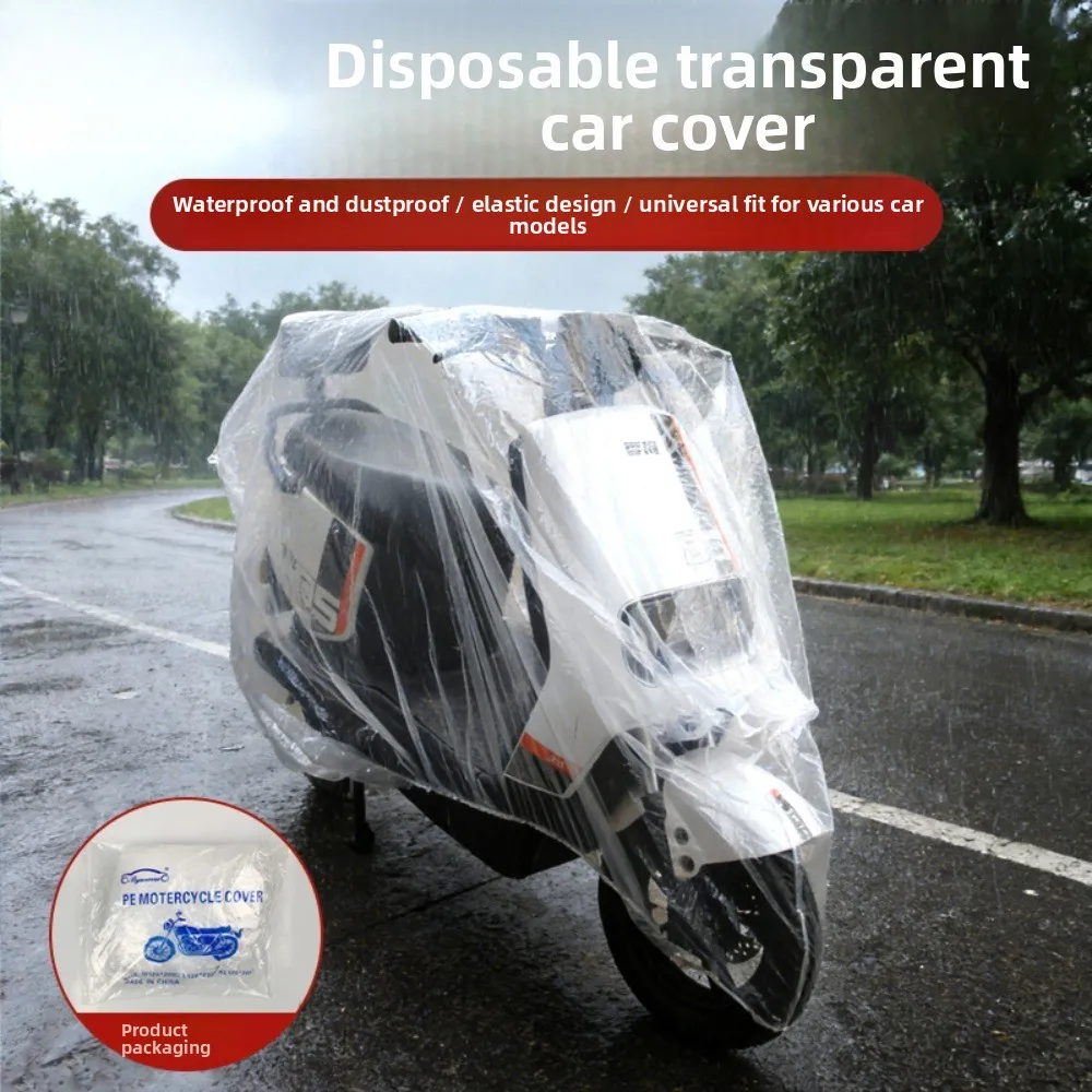 Self-produced and Self-sold Battery Car Cover Disposable Transparent Motorcycle Clothing PE Film Waterproof and Dustproof