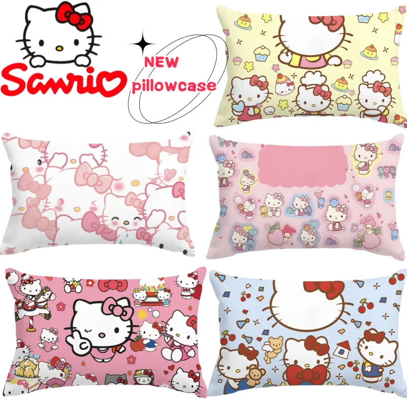 

New Sanrio Hello Kitty rectangular pillowcase creative high-value cartoon print student dormitory home bed head pillow cover