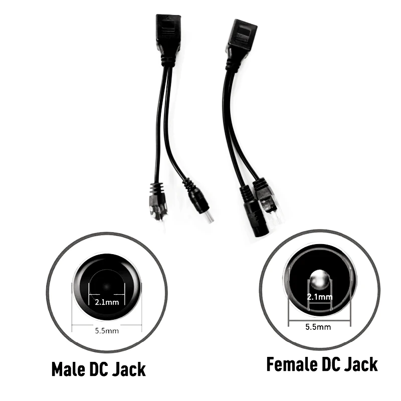 2/5/10Pairs POE Cable Passive Power Over Ethernet Adapter POE Splitter RJ45 Injector Power Supply Module 12-48v For IP Cameras