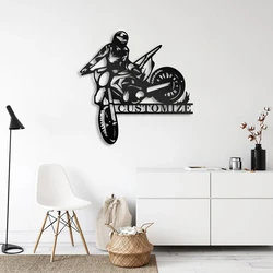 1pc motor motocross brave Customized Name Metal Wall Signs Iron Wall Plaque For Club Decor