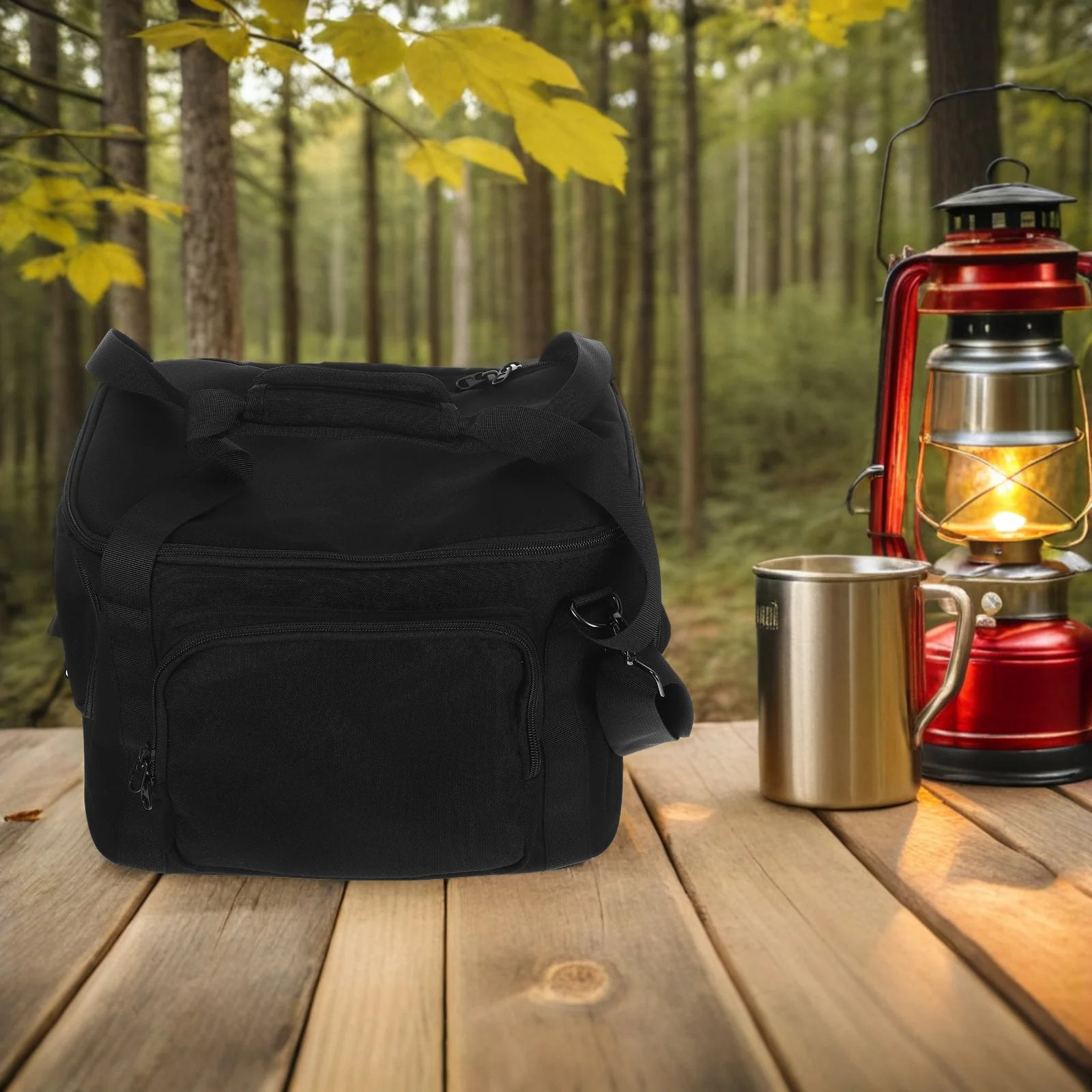 

Outdoor Mobile Power Bag Large Capacity Portable Organizer Waterproof Fabric Multiple Pockets Camping Travel Shoulder