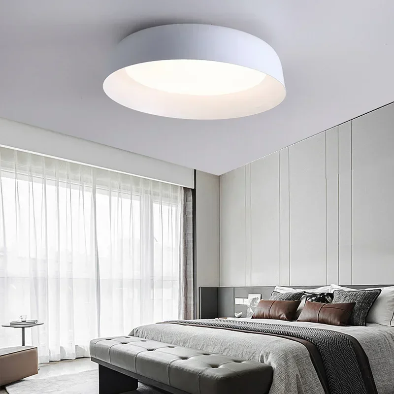 

Nordic LED Ceiling Lights For Living Room Bedroom Corridor Luminaire White Black Gray lamp Dropshipping lustres e pendentes
