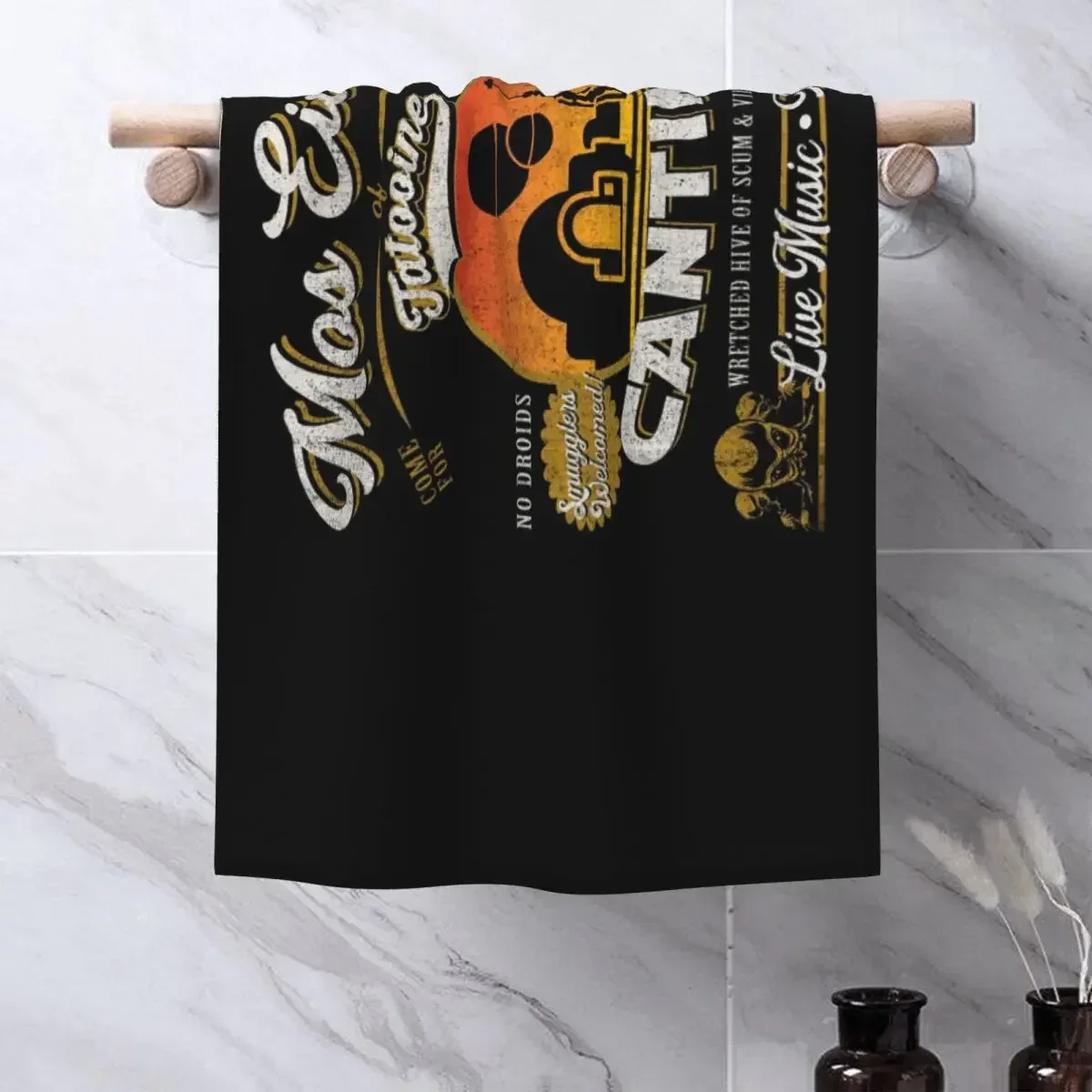 Toalla facial suave personalizada de Mos Eisley Cantina Tatooine Dks, toallas de algodón absorbentes de secado rápido para piscina y baño