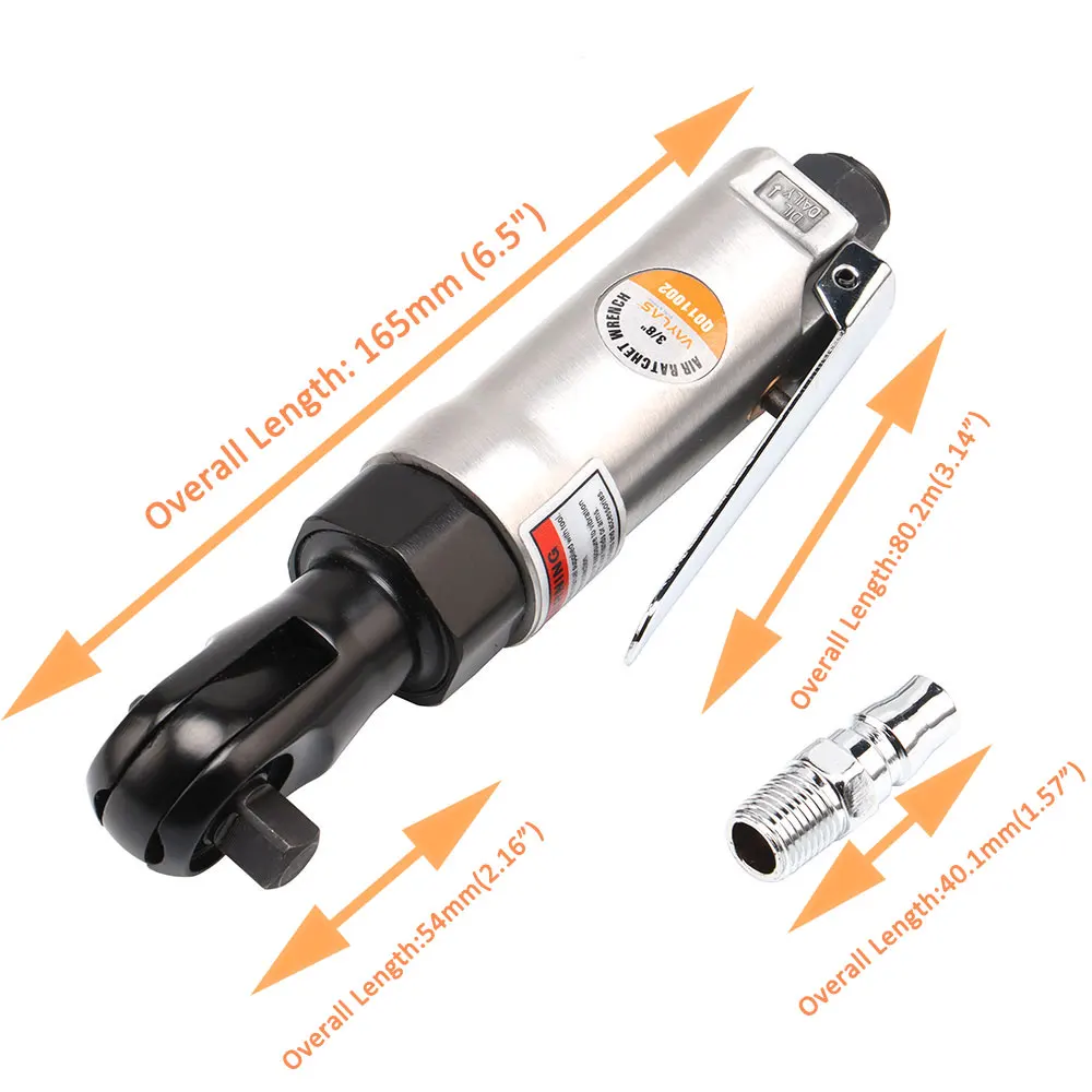 Pneumatic/Air Ratchet Wrench,Mini Air Tools,Spanner Tool,Reversible Head,Car Repair Tool,Alloy Steel 41N.m Max Torque