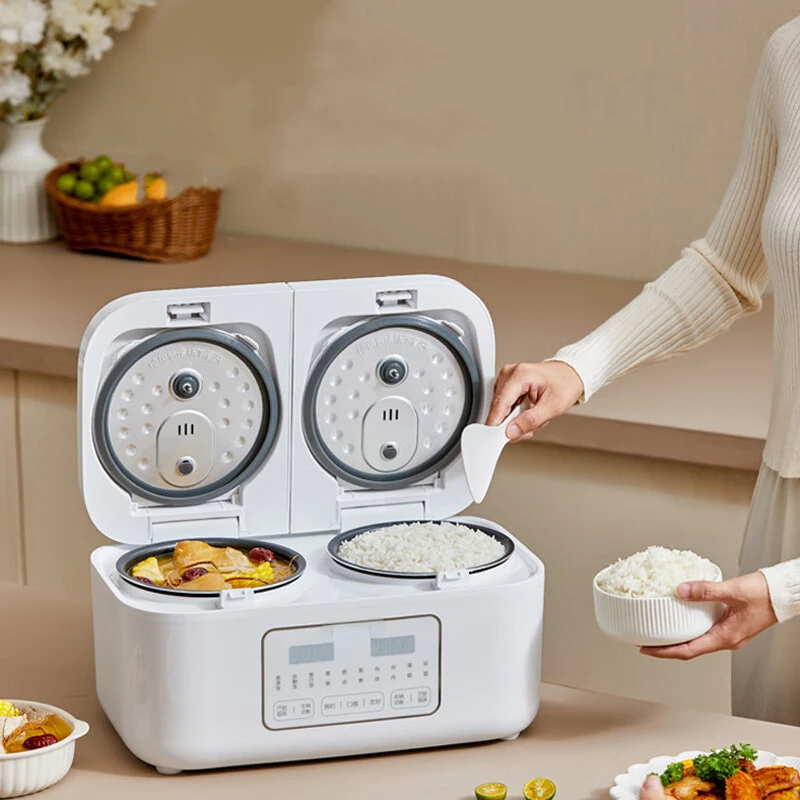 Supor Rice Cooker 2 Inner Pots 4L Multi Functional Smart Mini Rice Cookers Automatic Dual Control Multicooker Micropressure 220V