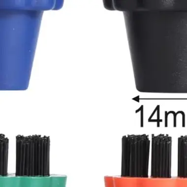 16-Piece Round Brush Kit for Karcher SV7 SV1802 SV1902 Steam Cleaners Part Number 2.860-231.0 Nylon Bristle Cleaning Accessories