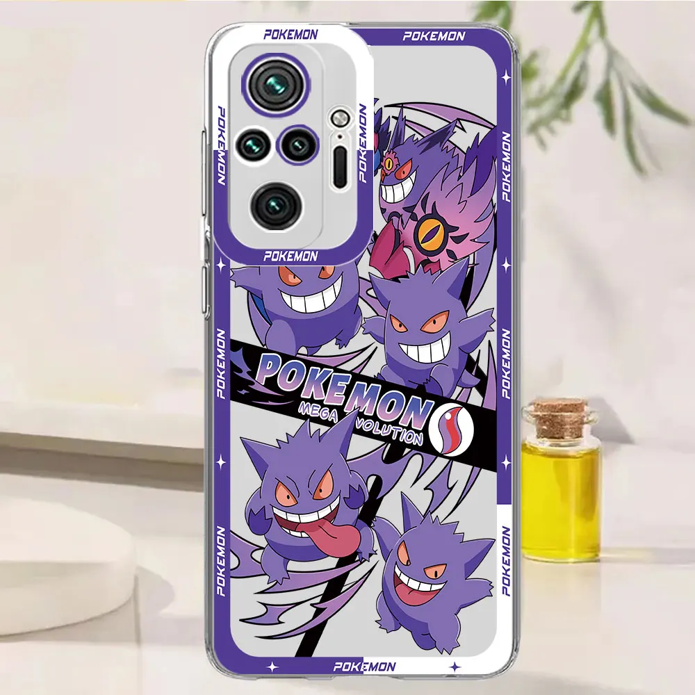 Case For Xiaomi Redmi Note 11 12 Pro 10 Lite 9S 12S 11S 10S Poco X3 NFC 11T Angel Eye Shell TPU Phone Cover Pokemon Gengar Cool image 3