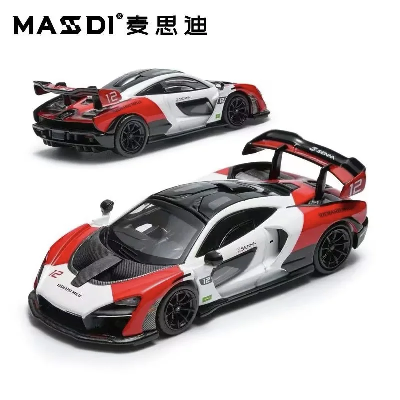 masdi-1-64-セナ-12台の赤と白のダイキャストモデルカー