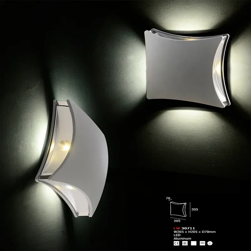 Modern surface mounted waterproof outdoor led wall light, led outdoor wall lighting