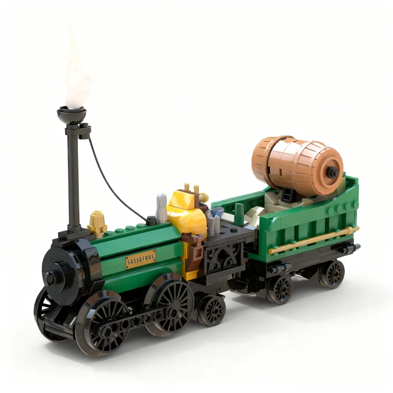 

468PCS MOC City SHB Sister Steamers Sassafras Locomotive Train Model DIY Creative Ideas Toy Assembly Puzzle Birthday Gift