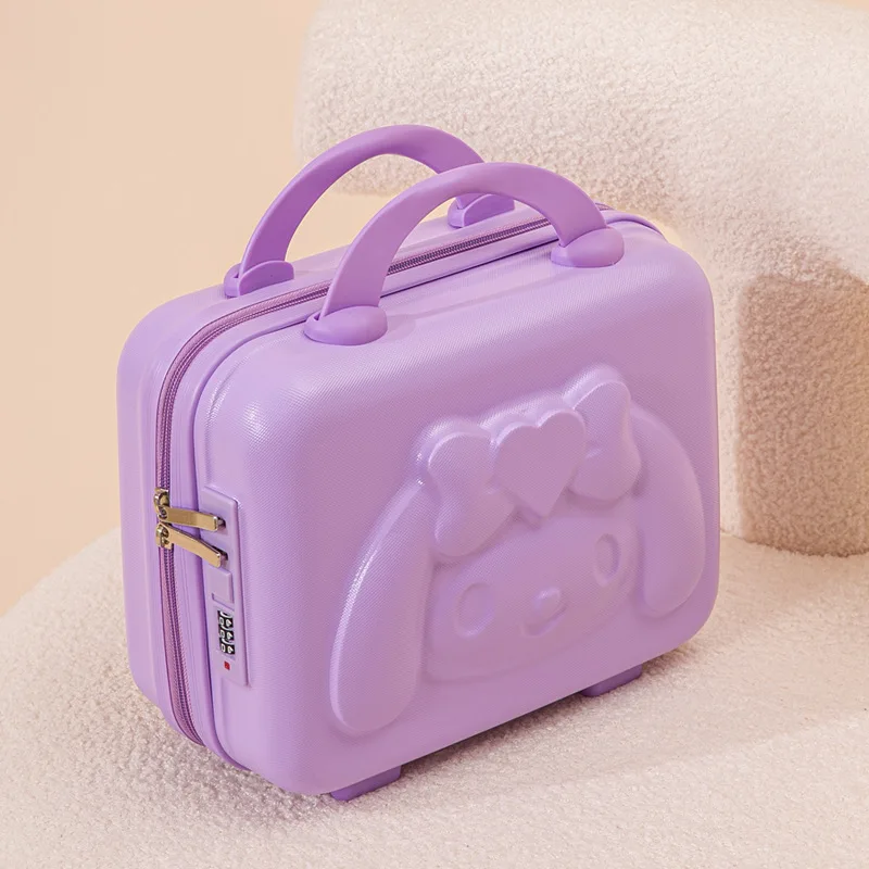 Cartoon Sanrios Cosmetic Case Kawaii Girl Portable Water Proof Convenient Wear-Resistant Zipper 3D Abs Texture Cosmetic Bag